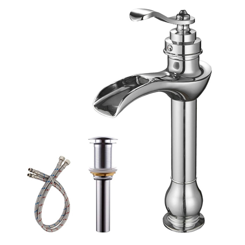 Vessel Sink Faucet Single-handle Bathroom Faucet with Drain Assembly, Chrome