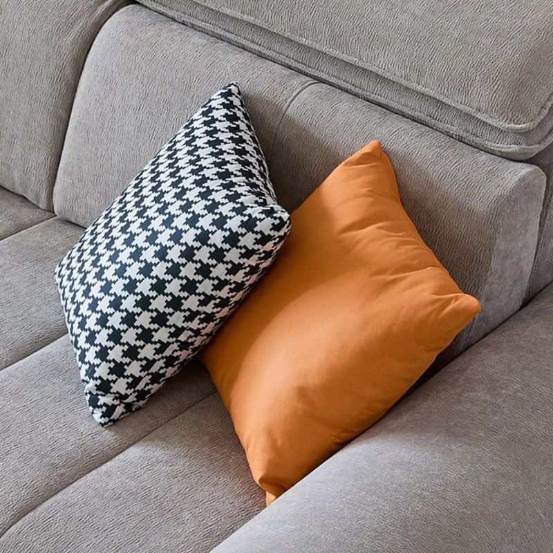 Canapé modulaire 3 pièces rembourré, Gris chenille, H 38,58 po x l 110,24 po x P 68,9 po, Face à la gauche
