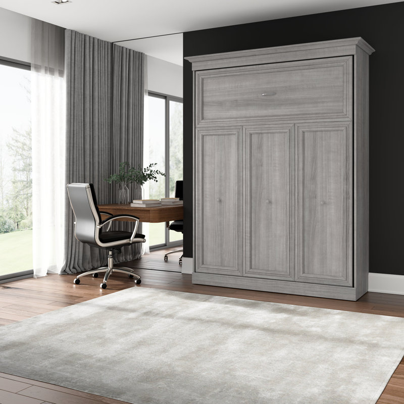 Lit escamotable Alvaretta, Grand, Gris platine