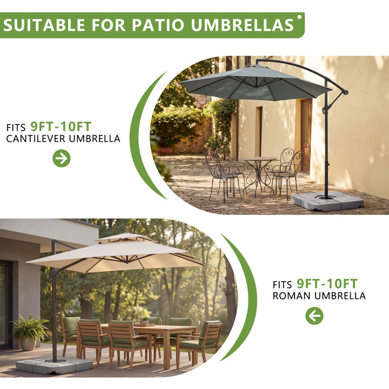 6.8kg Plastic Free Standing Umbrella Base, Grey