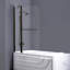  Porte de douche pliante 36 po x H 58 po, porte de douche en verre trempé