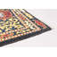 Tapis unique en laine noué à la main Mogul beige / noir / rouge des années 2010 de 5 pi 2 po x 7 pi 10 po Olu