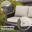 Ensemble de patio extérieur 4 pièces avec 2 chaises pivotantes, 2 repose-pieds et coussins beiges-132949070