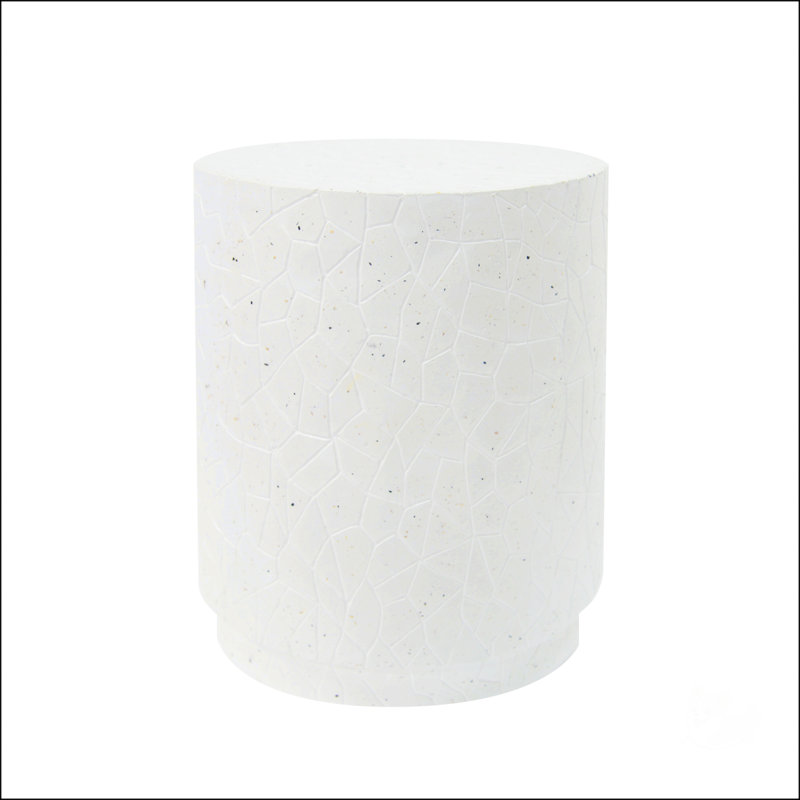Table de bout d'extérieur extérieure en béton Terrazzo, décor de salon durable et élégant avec motif moucheté unique