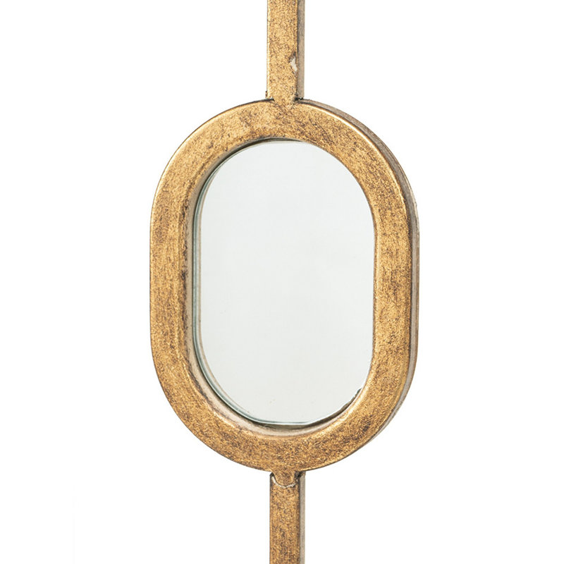 Nowling Mirror Console Table - 39.5" x 12" x 30.3" - Gold