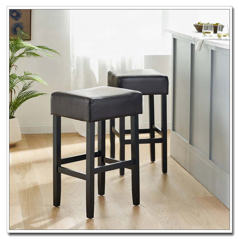 30" Backless Leather Counter Bar Stools