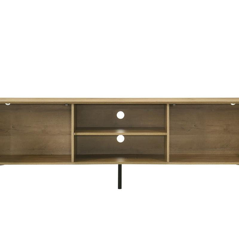 Bacco 70"W White And Oak 2-Door TV Stand