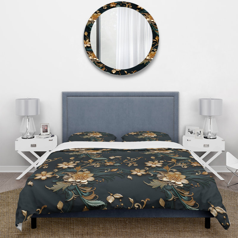 Ensemble de housse de couette Imperial Embellishments, Housse de couette simple + 1 taie décorative stan