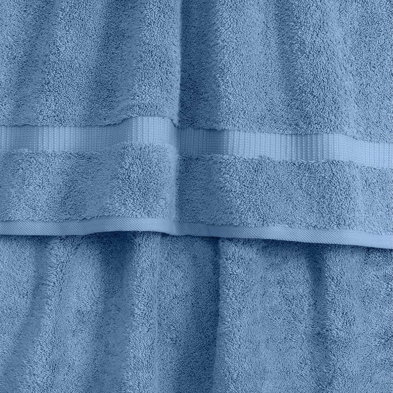 Balsamo 6-Piece Quick Dry Turkish Cotton Towel Set, Blue