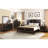 Two-tone Rustic King Bed, Bedroom Essential, Pine Frame Solid Size Design, Port
