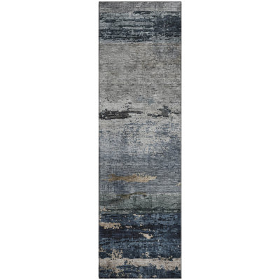 Premium Machine Washable Lyndhurst AMF1195 Abstract Rug