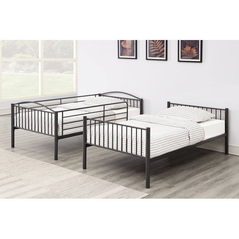 Delreal Twin over Twin Standard Bunk Bed by Isabelle & Max, Gunmetal