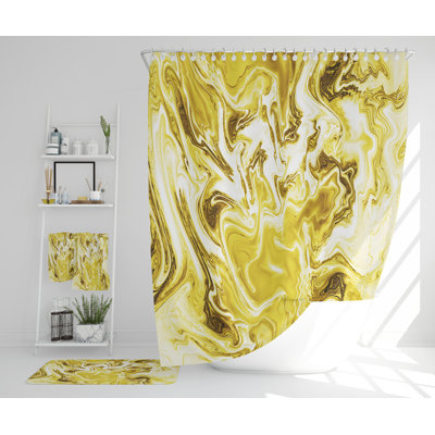 Natalka Polyester Shower Curtain Set