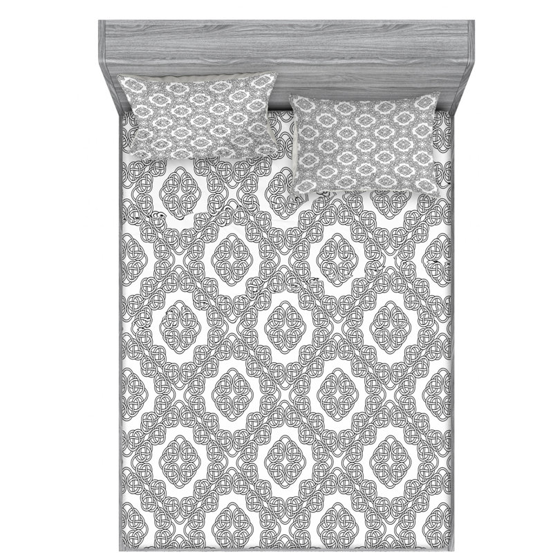 Microfiber Sheet Set, Queen Sheet Set with Fitted Sheet