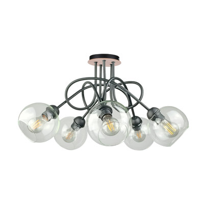 Jevin Glass Semi Flush Mount
