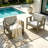 Junco Solid Wood Teak Outdoor Lounge Chair With Cushion And Arm-1326200988-1326200991