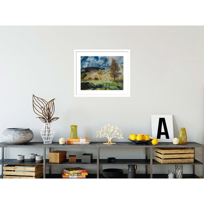 Cornfield and Harvest by George Wesley Bellows -Framed Giclee Print