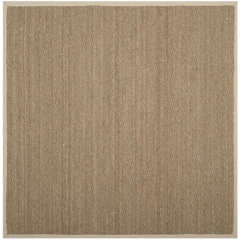 Deschamps Natural Fiber Seagrass Solid Color Rug, Square 8'