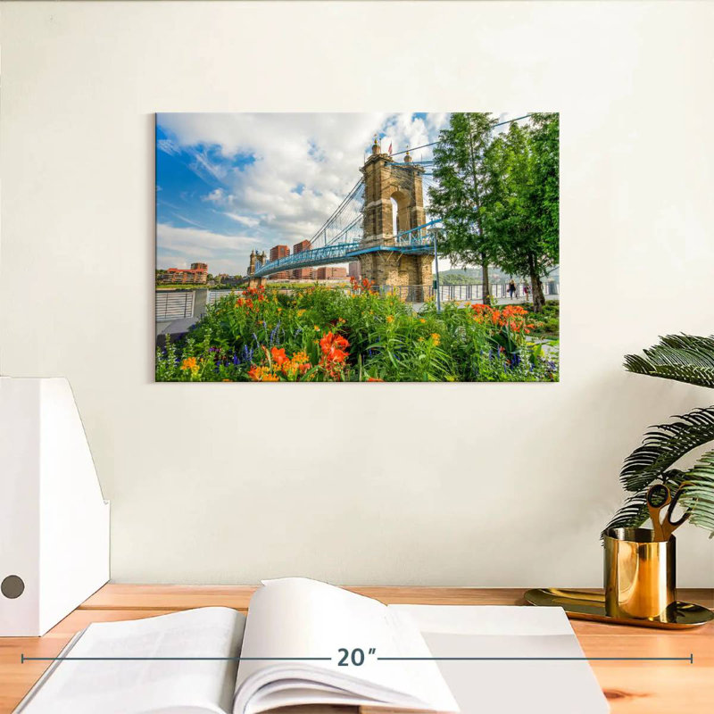 Lilie Roebling Suspension Bridge, 8" H x 12" W