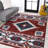 Herdis Medallion Southwestern Red/Navy/Cream Rug-2049596750