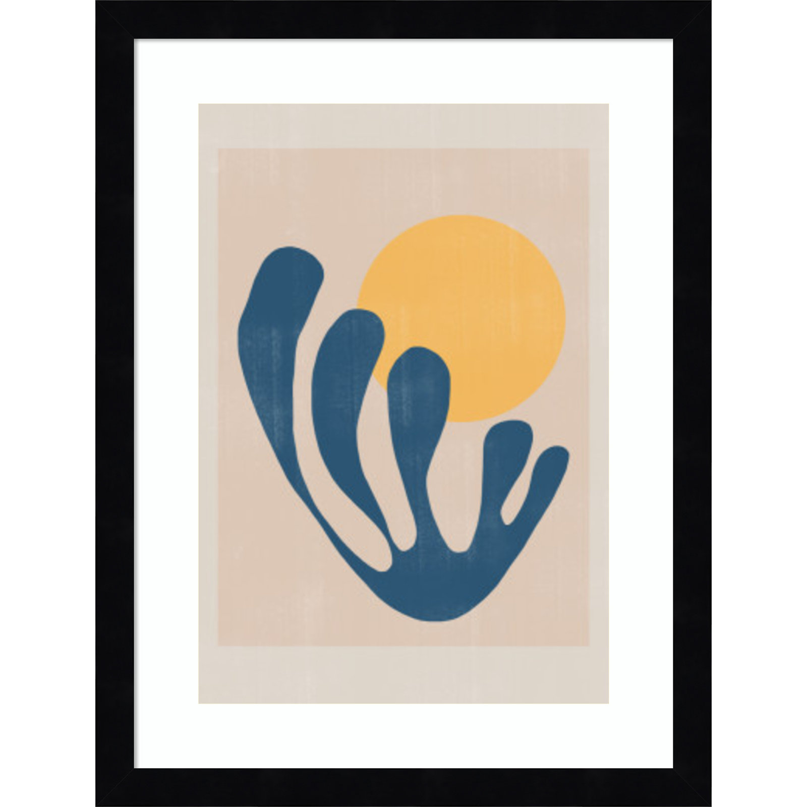 Giese "Modern Plant No. 1" Print, Black, 17" H x 13" W