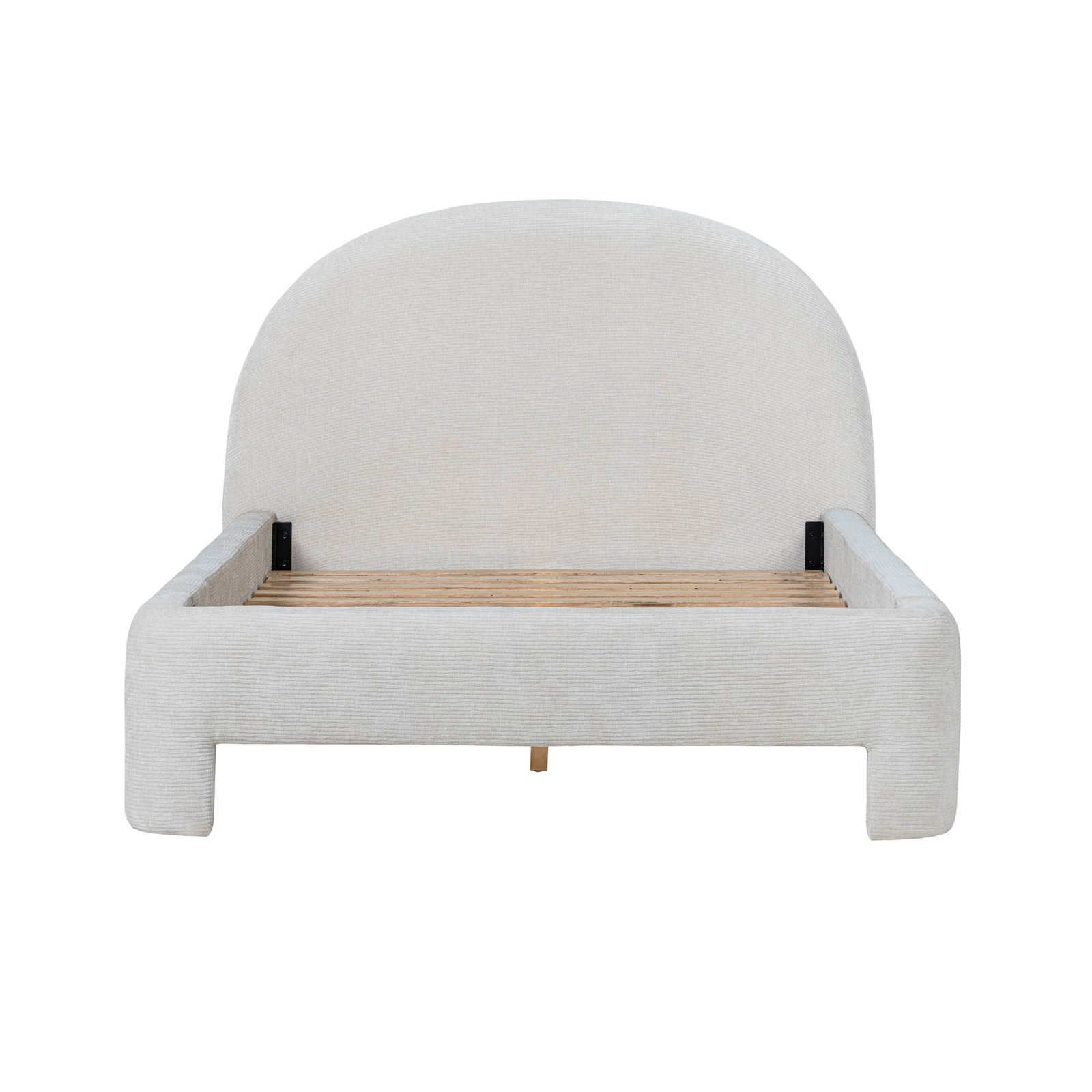Mila Platform Bed, Beige, Queen