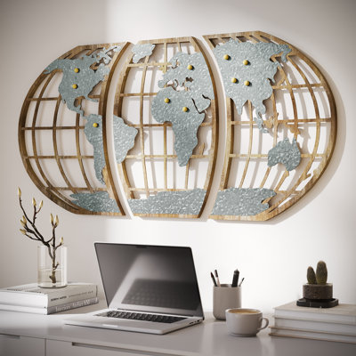 3 Piece Marquett Wall Décor Set with Pinnable Magnets