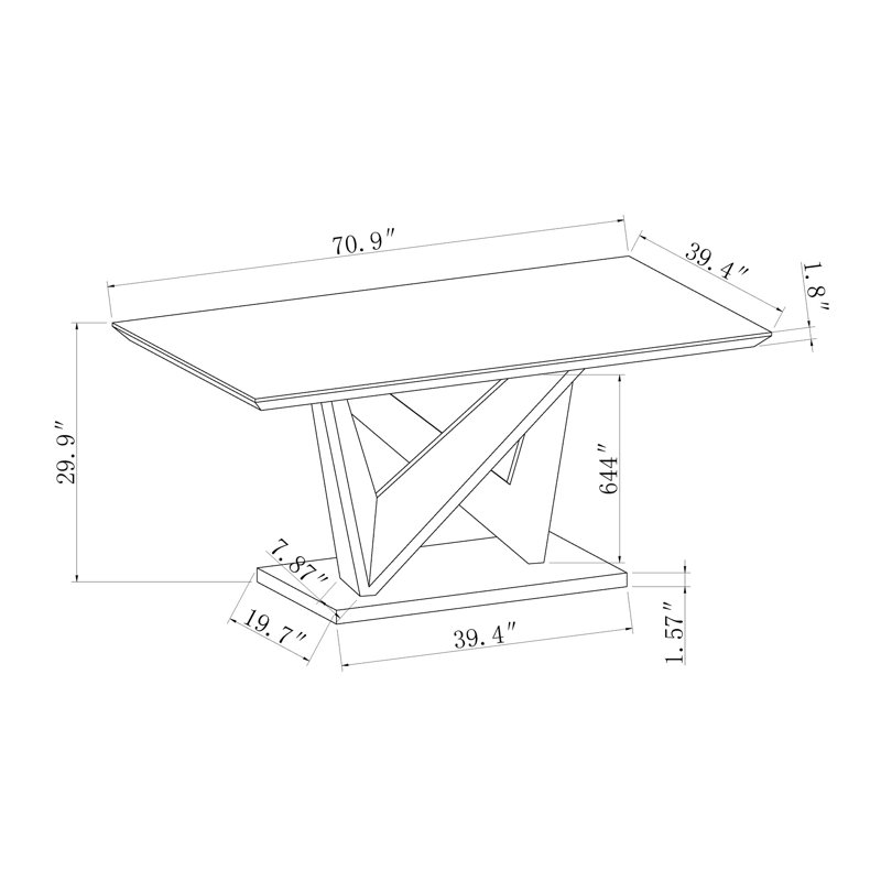 CAROLINE GREY DINNG TABLE