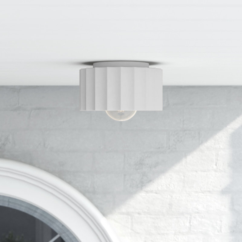 Colgate Outdoor Flush Mount, Bisque, 6.5" H x 10" W x 10" D