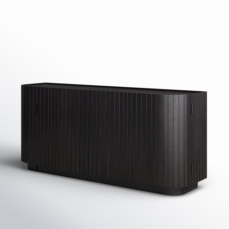 Povera 72'' W Solid Wood Sideboard, Black