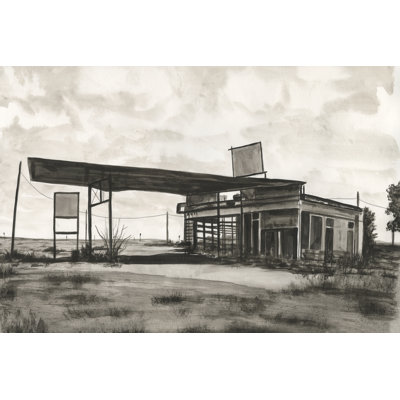 Teandria Deserted Ink Study IV by Michael Willett - Wrapped Canvas Print