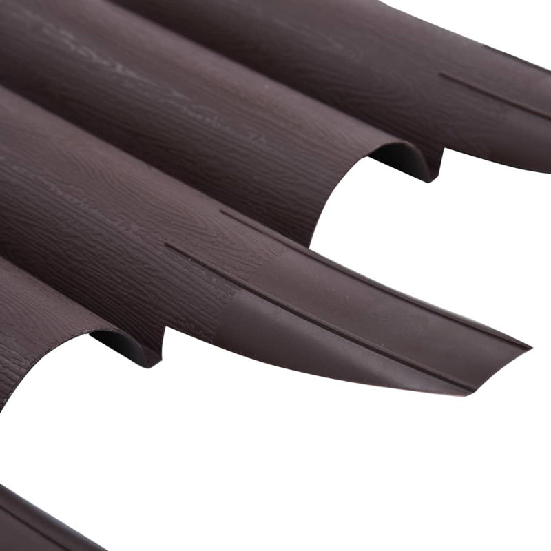 Bordures de jardin vidaXL 36 pièces brun 393,7 po PP, Brun