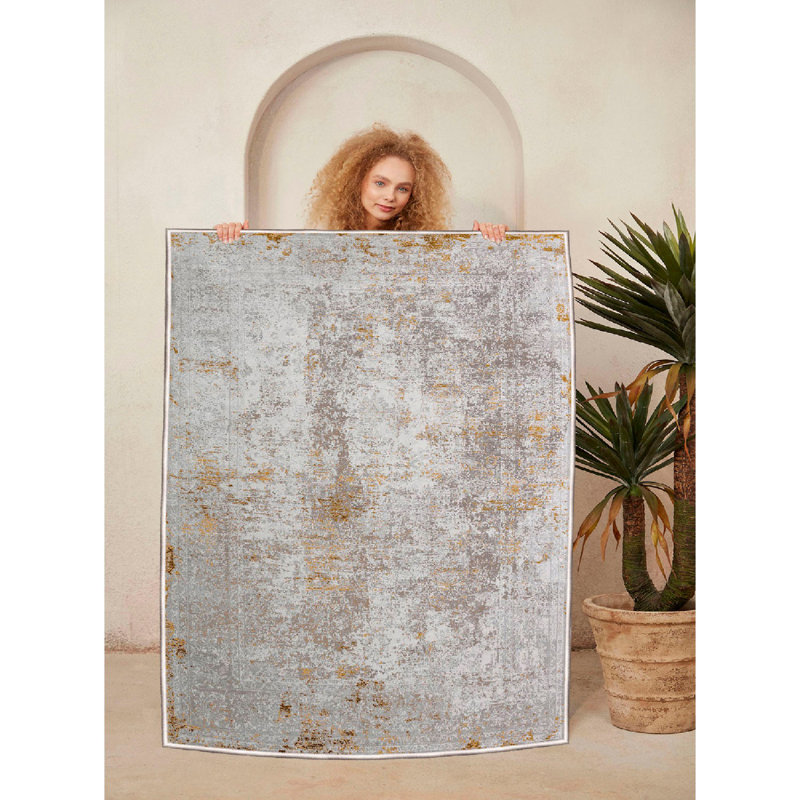 Premium Cotton Area Rug (2.6 x 9.8 ft), Cream & Camel | 100% Cotton, 1200 g/m², Pile Height: 0.4 in, Total Thickness: 0.3 in | Antibacterial, Non-Slip PVC Underside | Machine Washable, Perfect for Living Room & Bedroom Décor