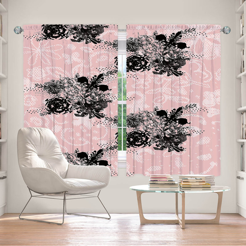 Ensemble de rideaux en polyester 2 pièces Nibbets, L 40 po x L 52 po