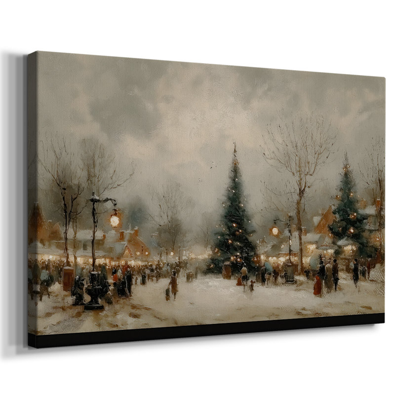 Sapin miel à minuit - Toile tendue avec châssis de qualité supérieure, H 40 po x l 60 po
