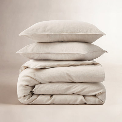 Boseman 100% Linen Duvet Reversible Duvet Cover Set