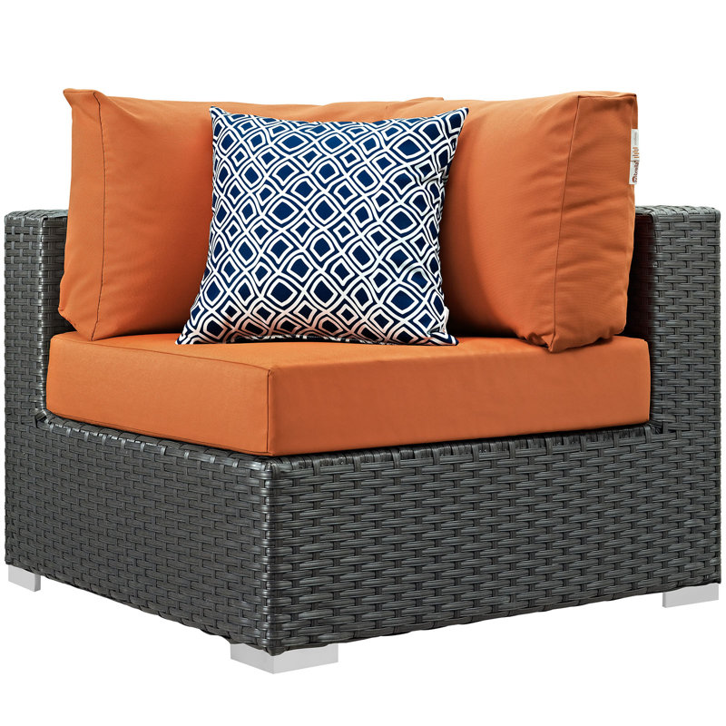 Ensemble modulaire d'extérieur Sunbrella 5 pièces Modway, Toile Sunbrella® toscan