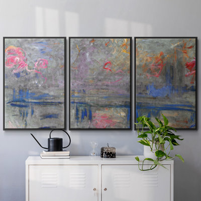 Monet - 3 Piece Floater Frame Print on Canvas