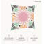 Housse de coussin floral en polyester