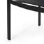 Chaise de salle à manger moderne noire en aluminium