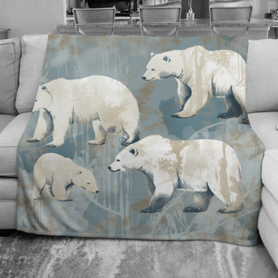 Polar Bear Animals Throw Blanket