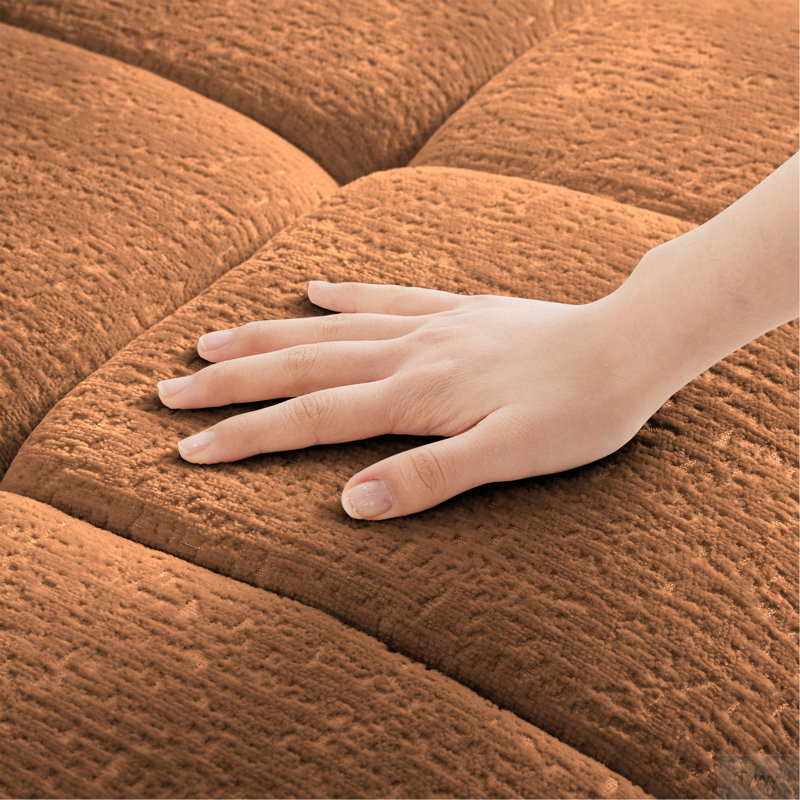 33 Sofas Burnt Orange Chenille - Ottoman, Burnt Orange