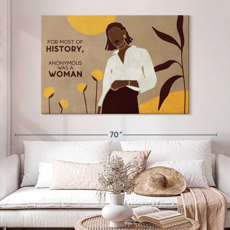 Black Woman Quote, 34" H x 51" W