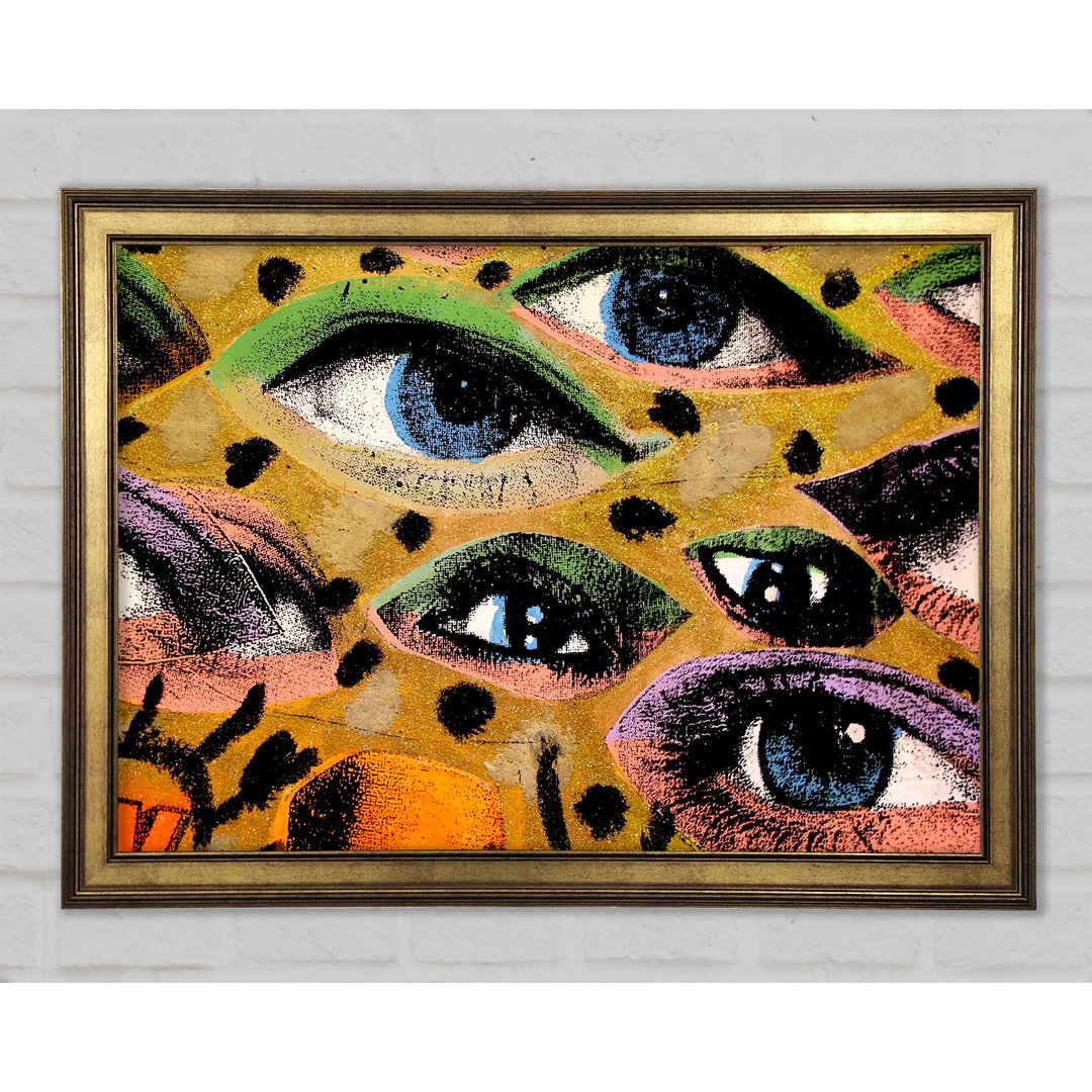 Gerahmtes Leinwandbild All Eyes On You Framed Print