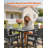 Patio Dining Set for 4 Person All Weather 5 Piece HIPS Outdoor Patio Table and Chairs Set with Aluminum Frame Plastic Outside Furniture for Backyard, Garden, Deck, Poolside, Gray-1849533812