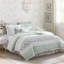 Ensemble d'édredon en coton percale 9 pièces 9 pièces turquoise grand