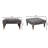 Black Leather Upholstered Ottoman