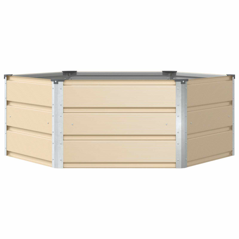 Raised Garden Bed, 45cm H x 129cm W x 129cm D, Ivory