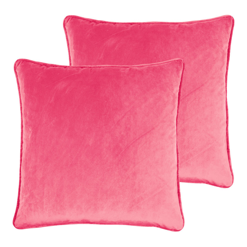 Velvet Reversible Throw Pillow, Fuchsia, 20" x 20"