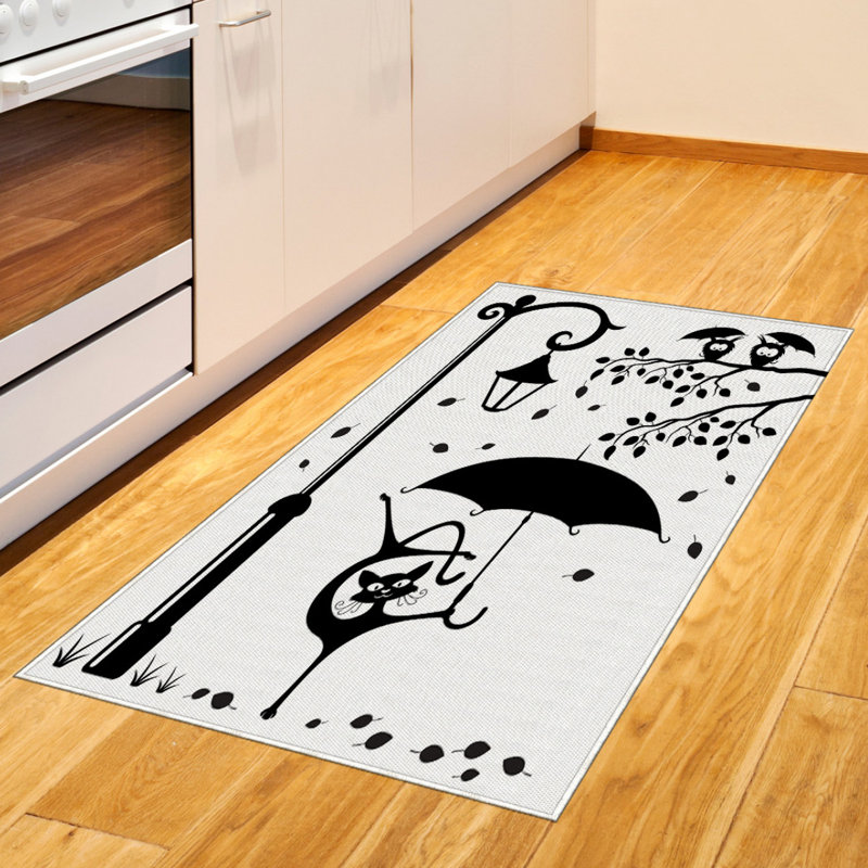 Tapis décoratif en fibre de polyester à haute densité Cat, Rectangle 2 pi 7 po x 5 pi